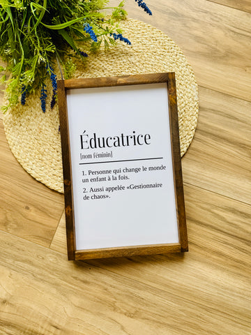 Cadre "Éducatrice"