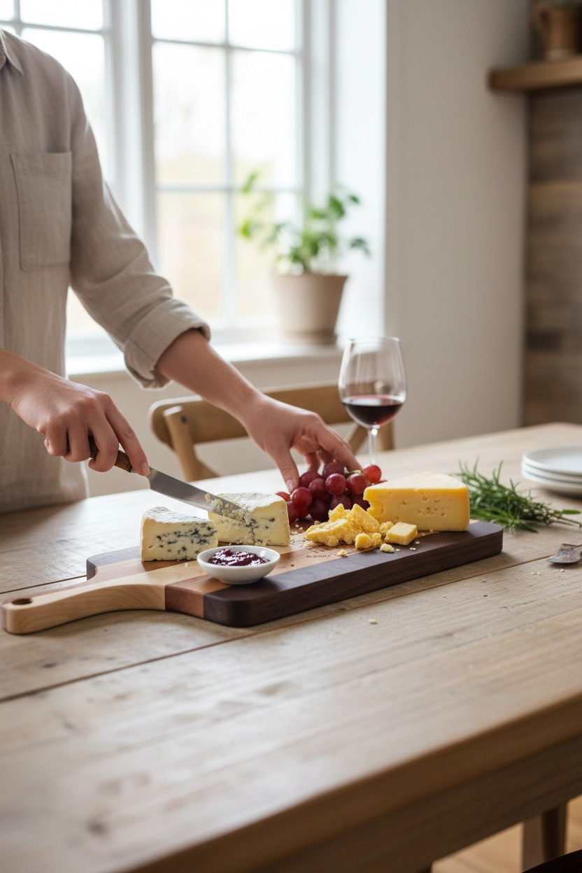 Planche de présentation "Bonheur et fromage"