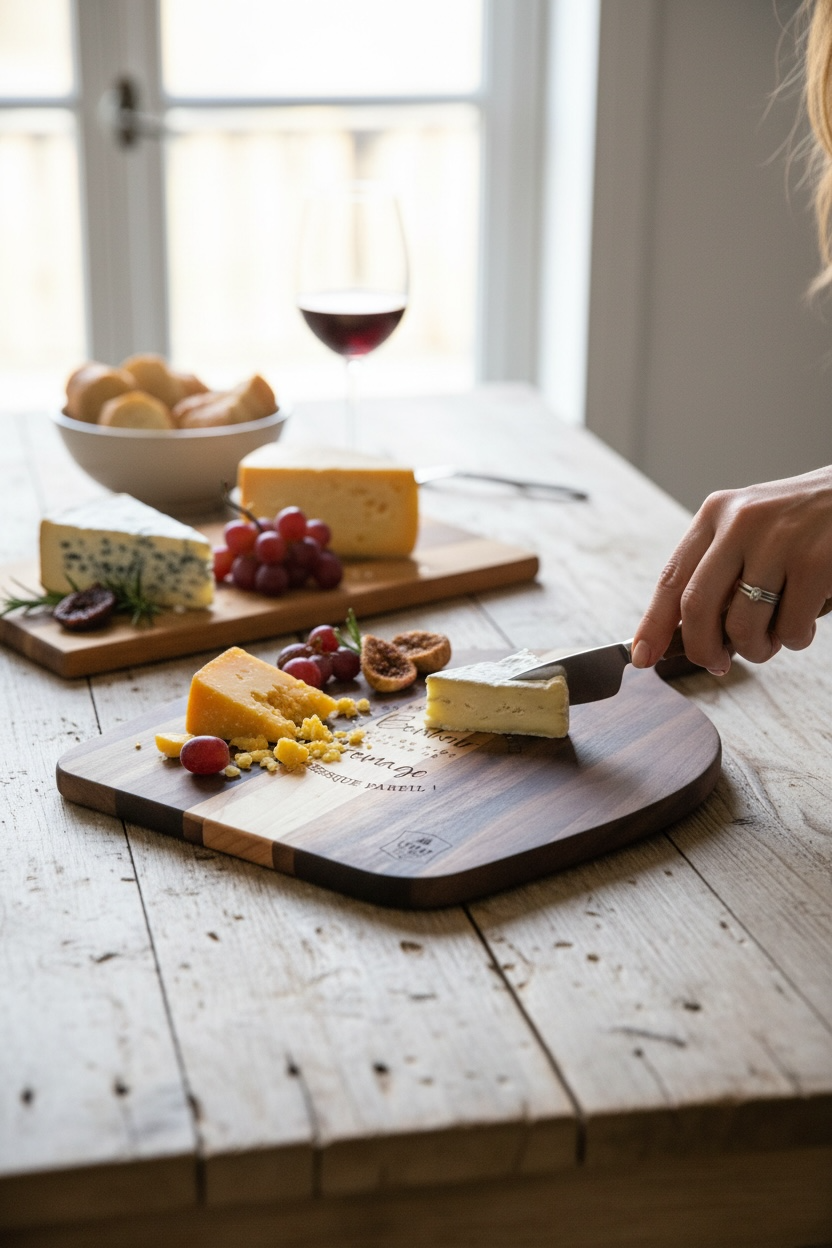 Planche de présentation "Bonheur et fromage"