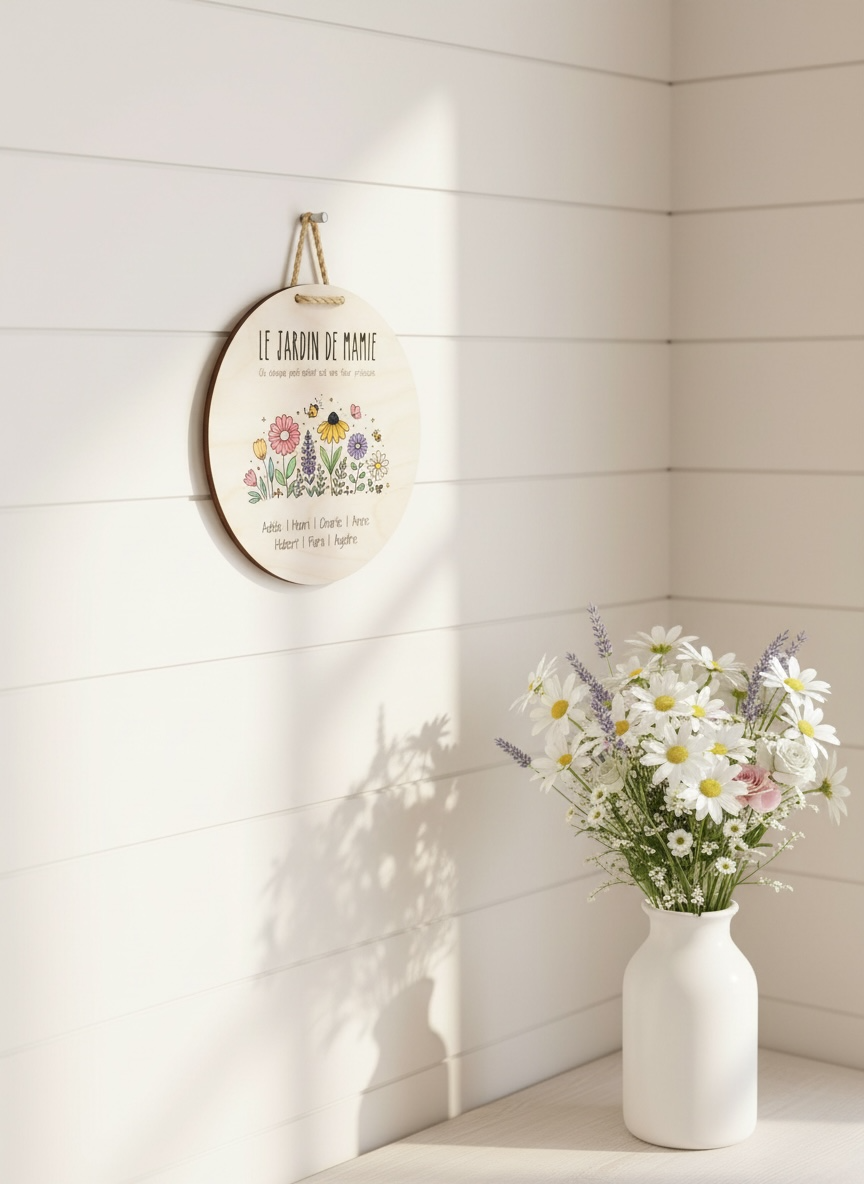 Pastille personnalisée "Le jardin de mamie"