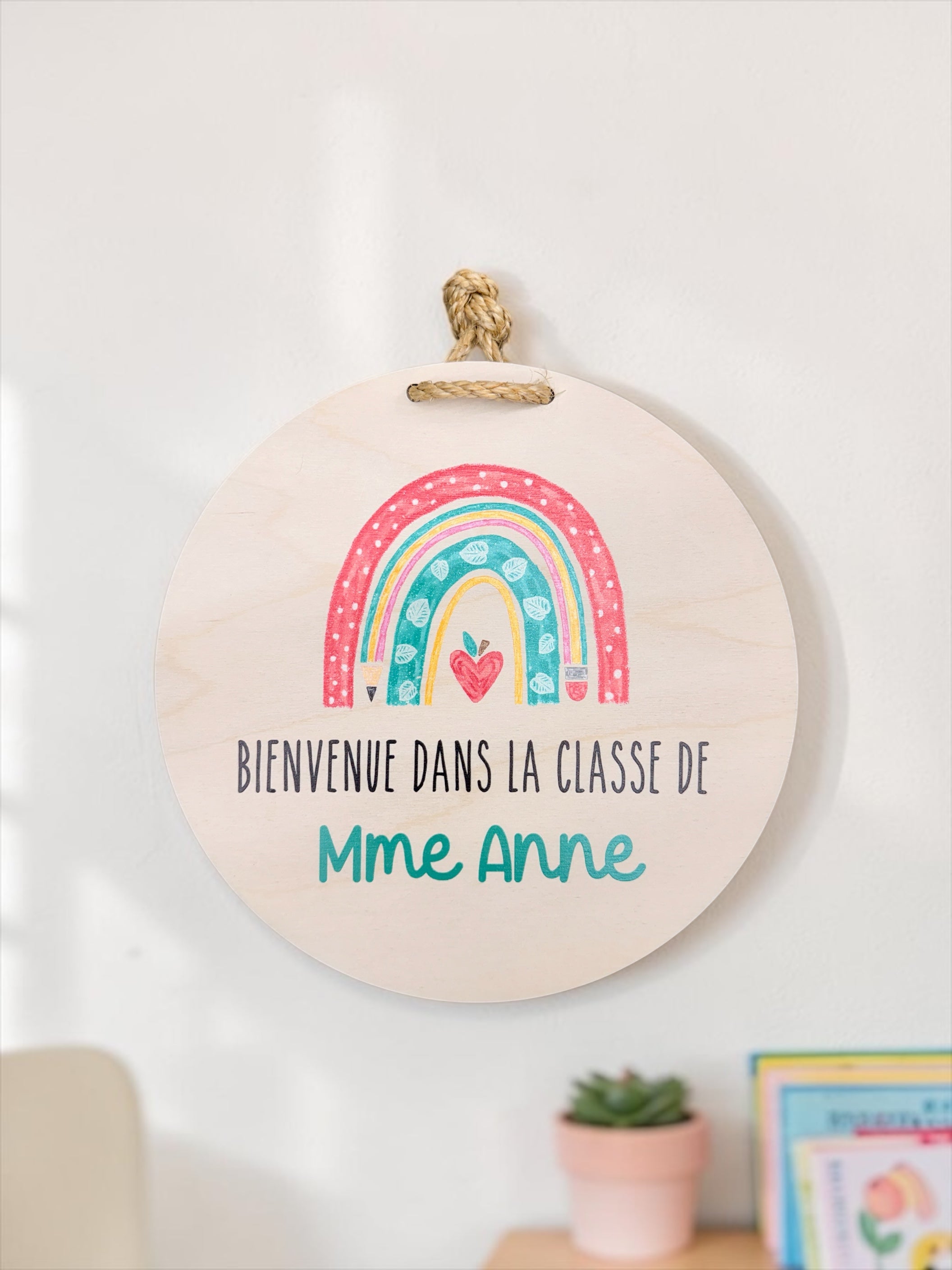L'affiche de classe personnalisée colorée