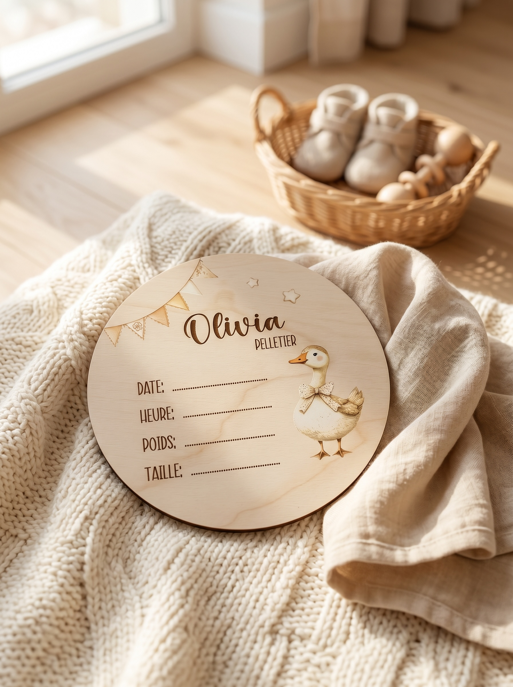 La pastille de naissance colorée