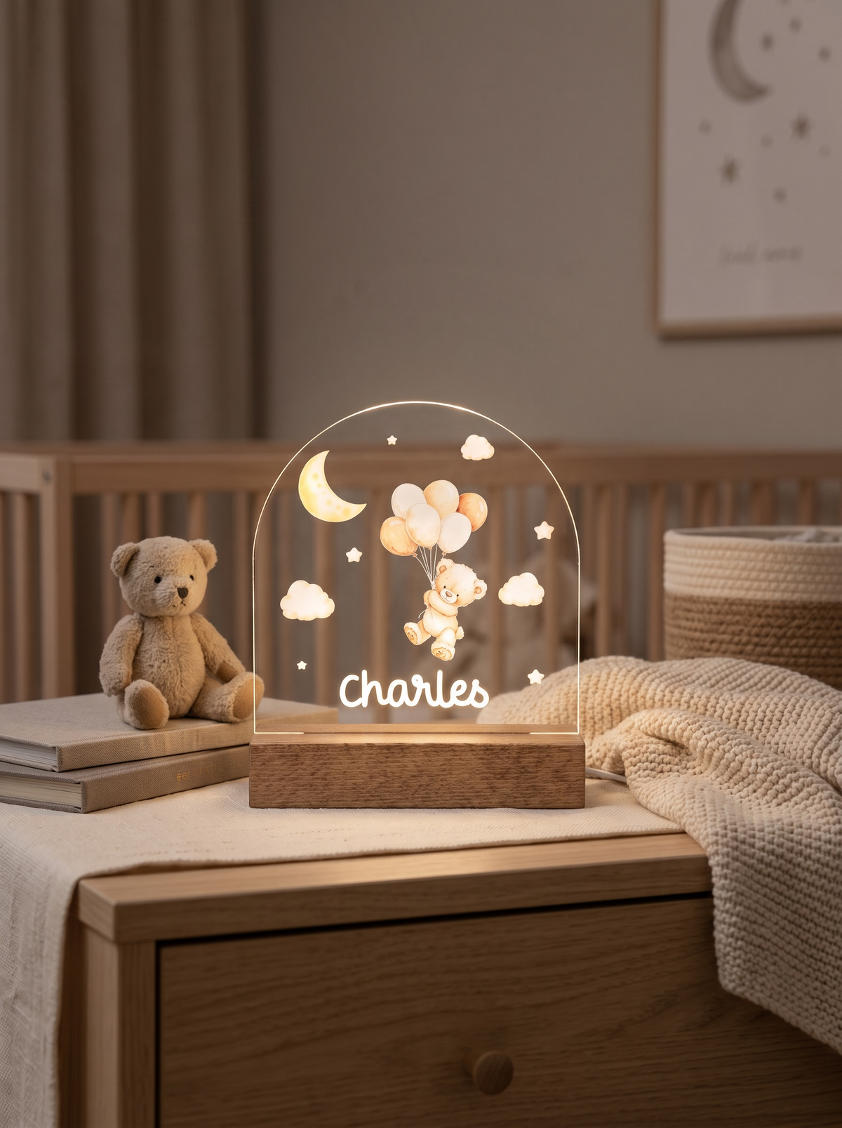 Veilleuse personnalisée pour enfant – En couleur