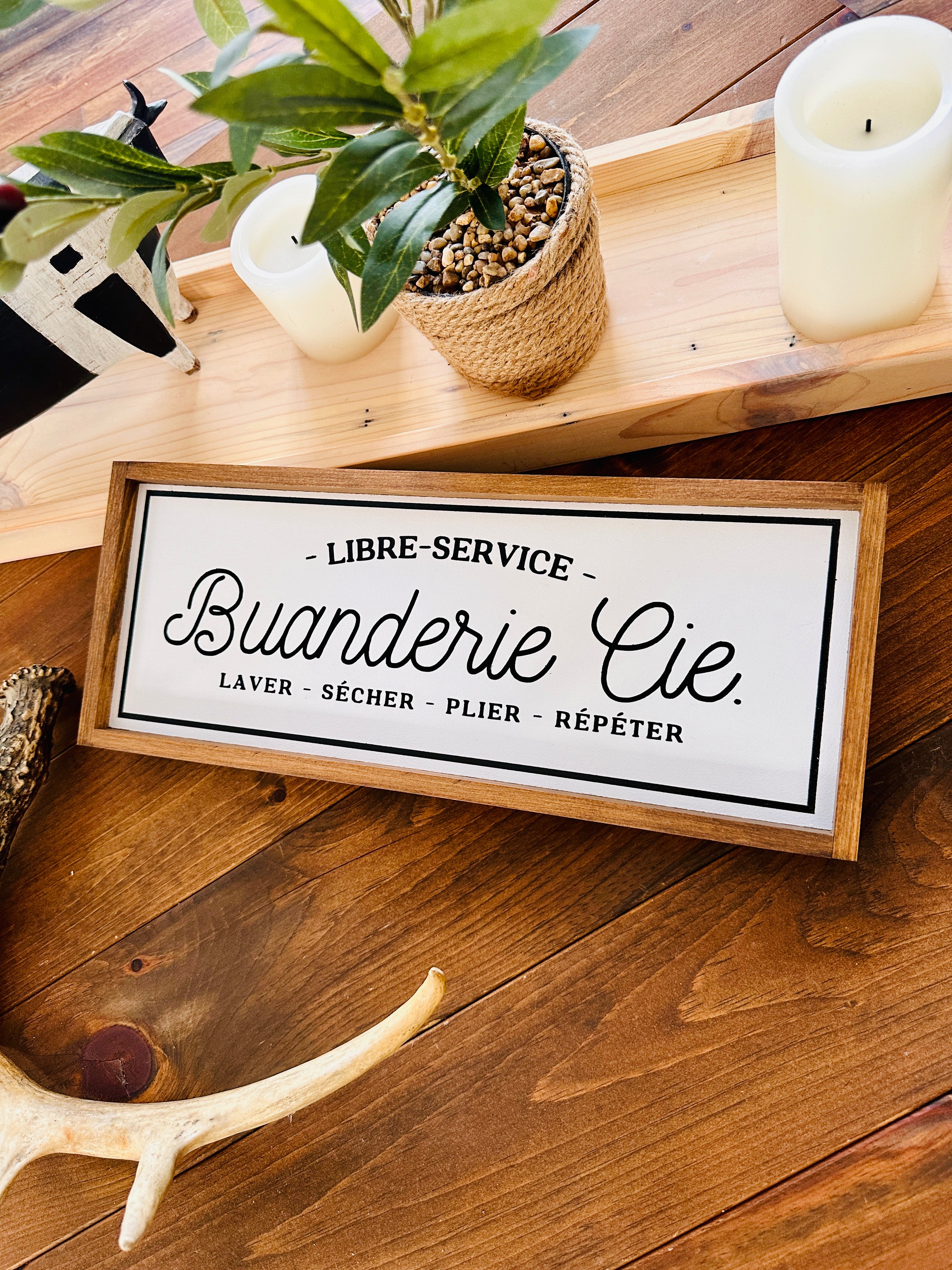 Cadre "Buanderie Cie”