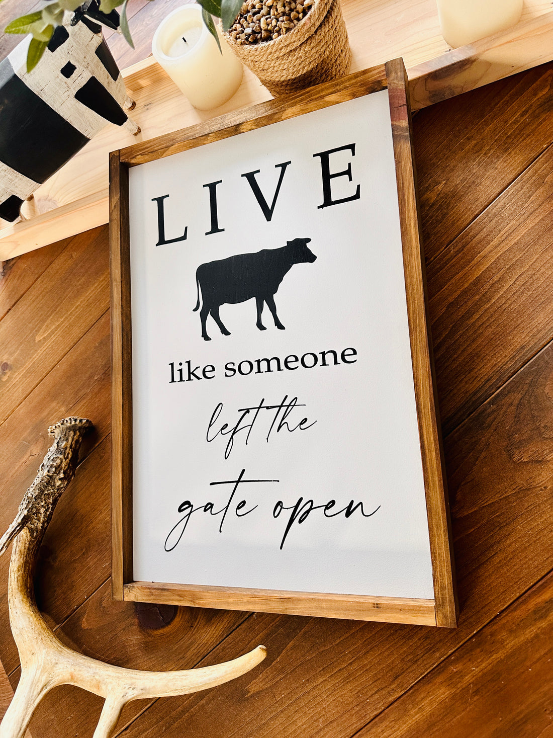 Cadre “Live like someone left the gate open"