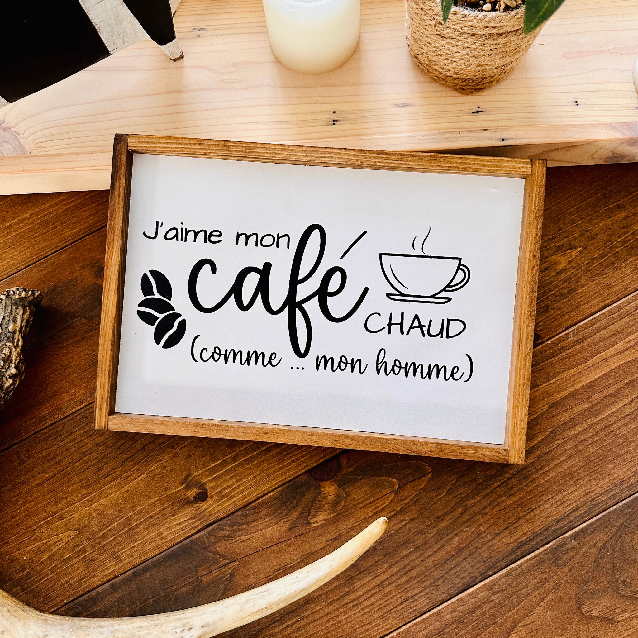 Cadre "J'aime mon café”