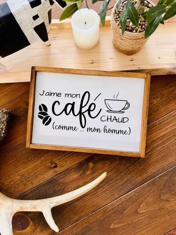 Cadre "J'aime mon café”