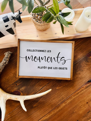 Cadre "Collectionnez les moments”