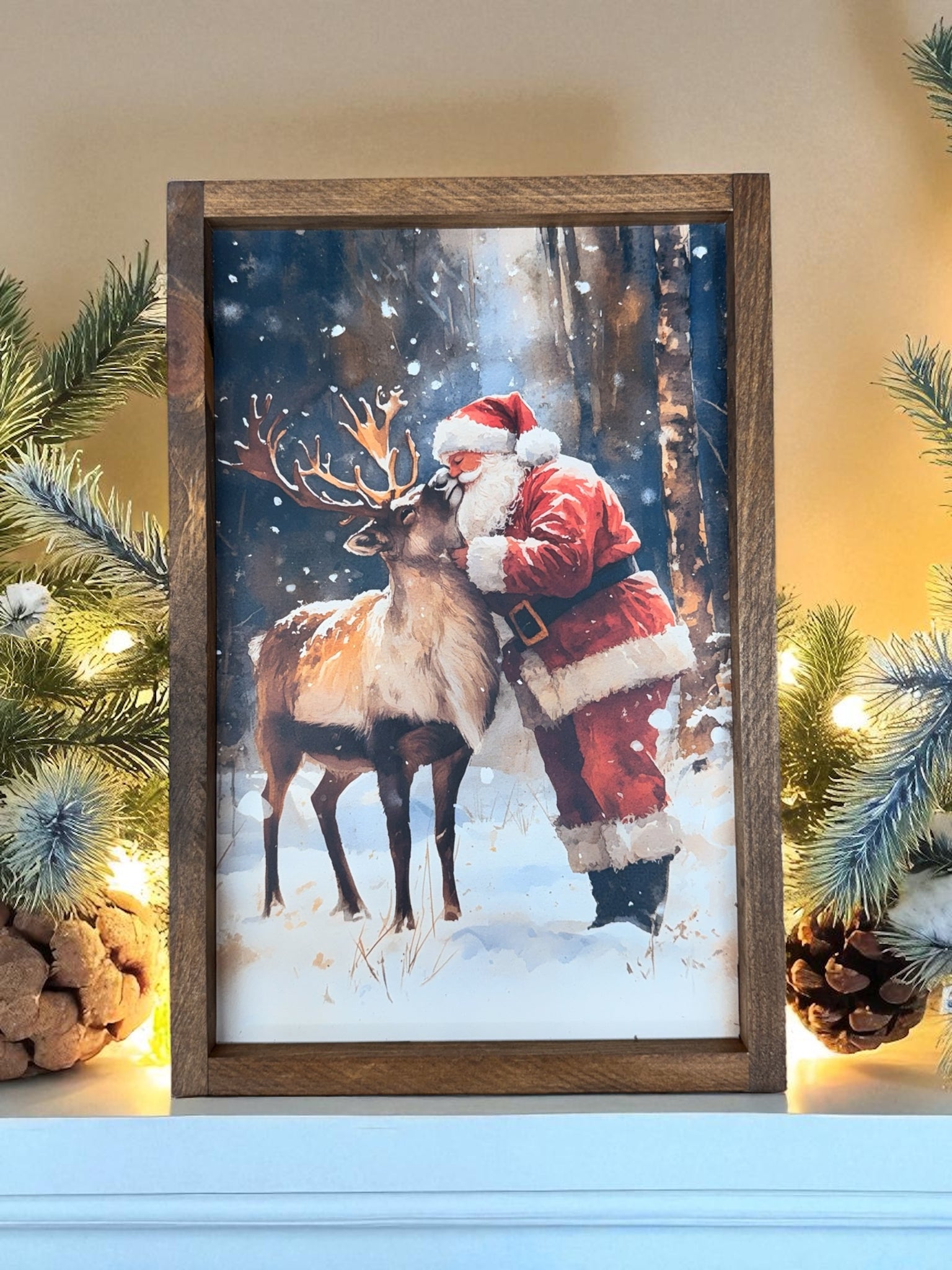 Cadre "Père-Noël et reine"