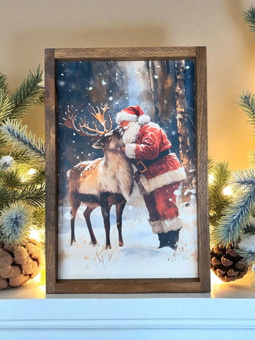 Cadre "Père-Noël et reine"