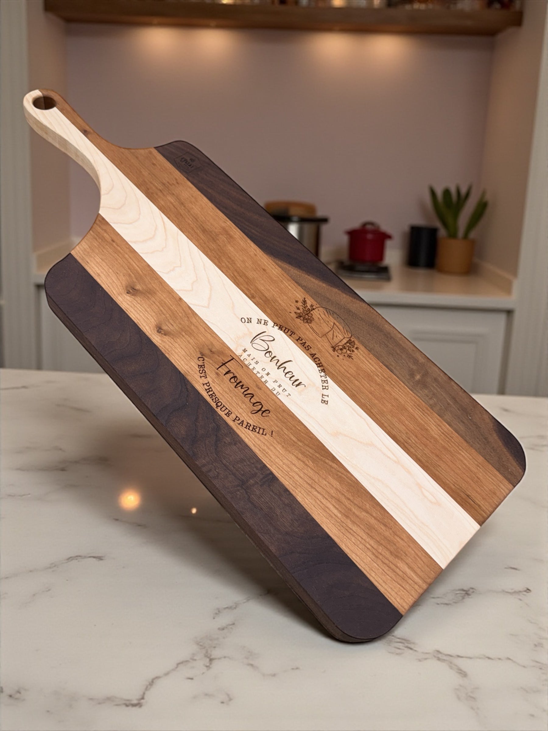 Planche de présentation "Bonheur et fromage"