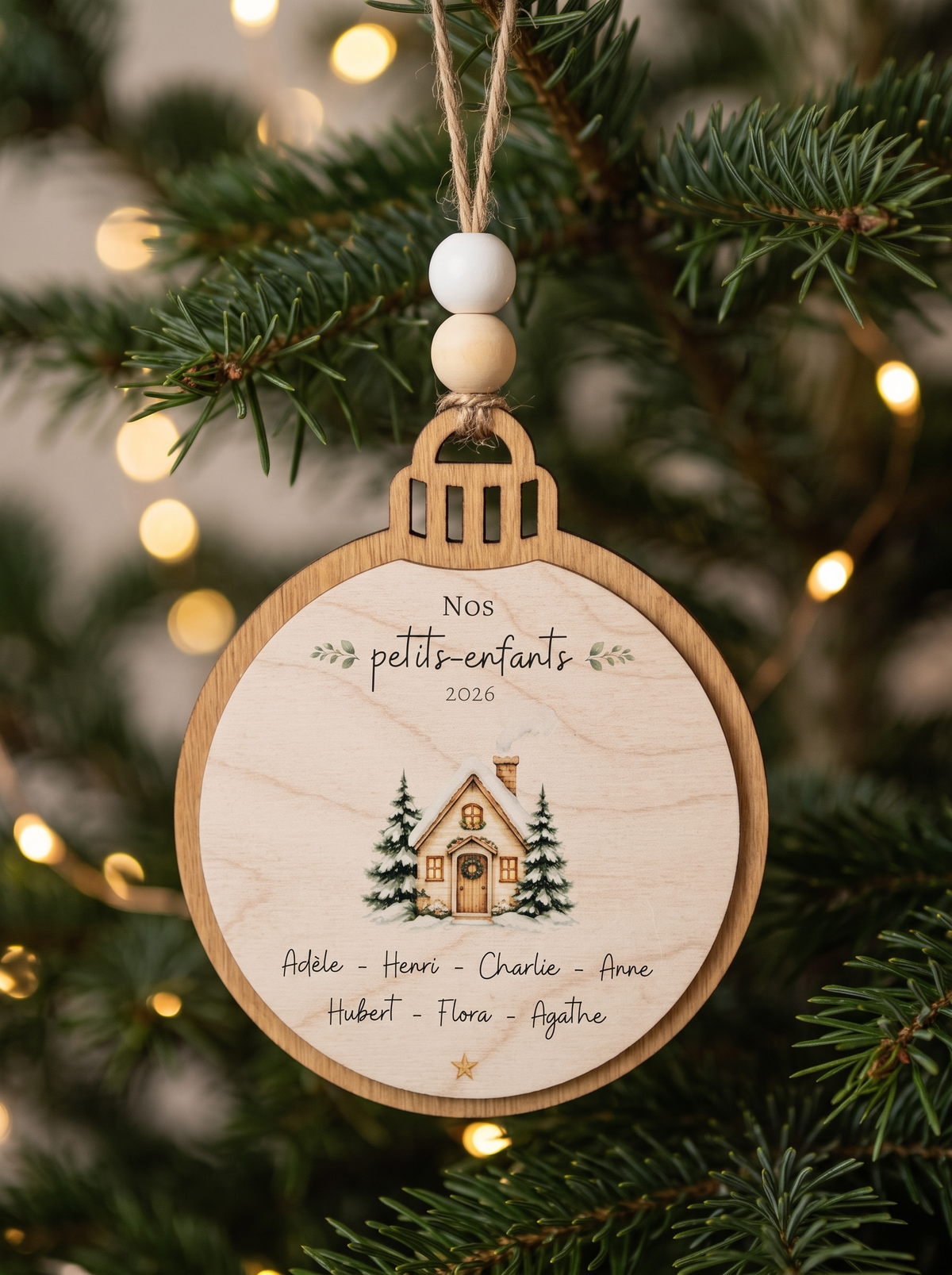 Ornement de Noël – Nos petits-enfants | En couleur