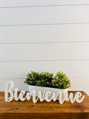 Mot décoratif Bienvenue